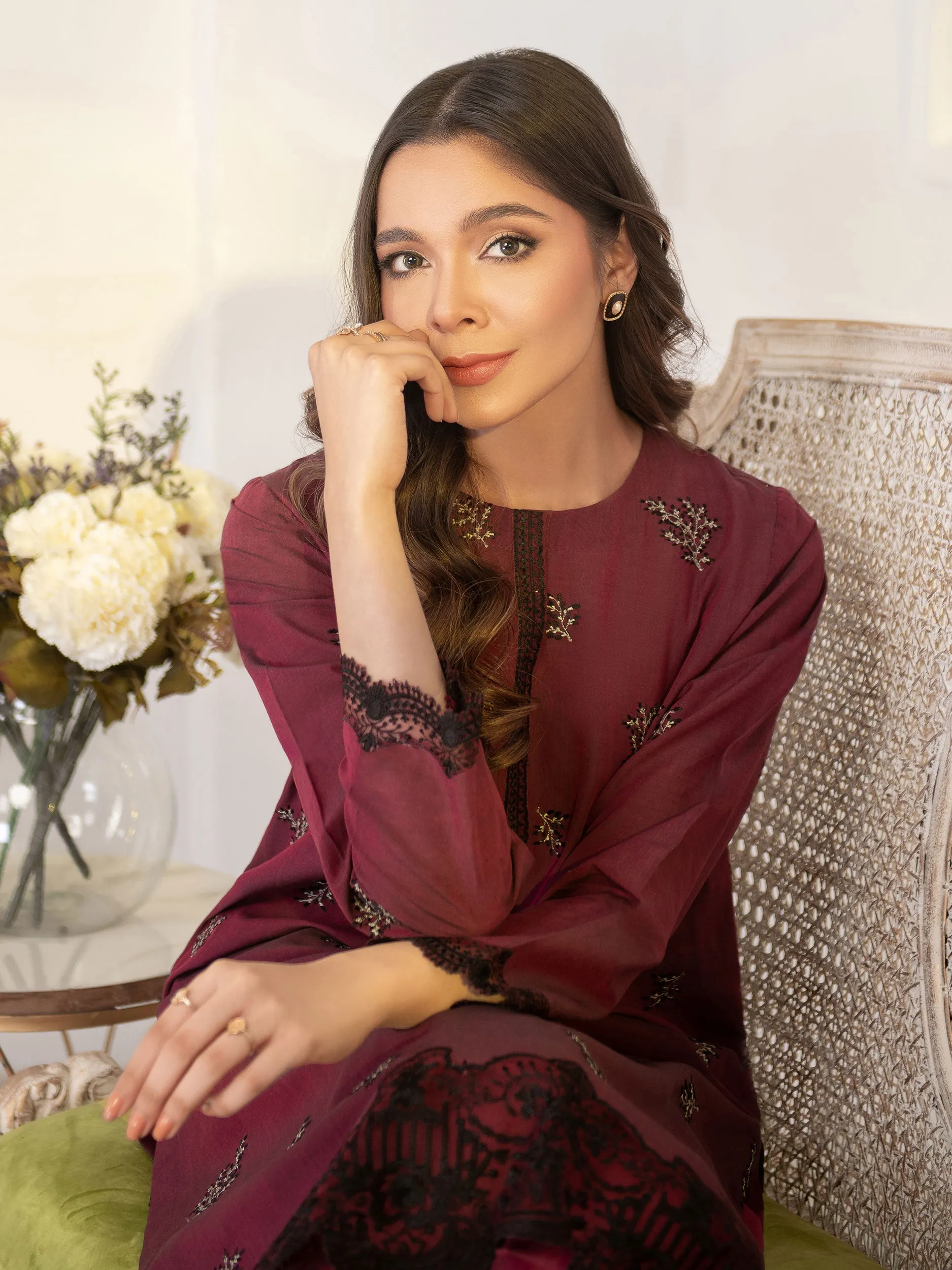 2 Piece Cotton Suit-Embroidered (Unstitched) | Lime Light Women Eid Collection 2023