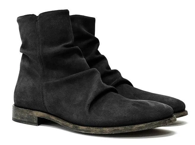 2021 Pleated British Style Short Boots Men's Boots JGB2021N0011004