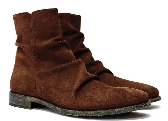 2021 Pleated British Style Short Boots Men's Boots JGB2021N0011004