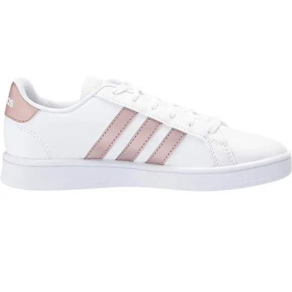 72. Adidas white with rose gold girl’s sneakers