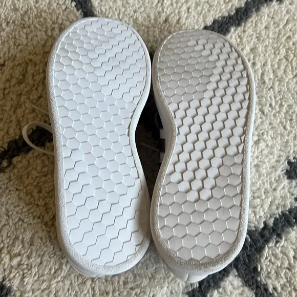 72. Adidas white with rose gold girl’s sneakers