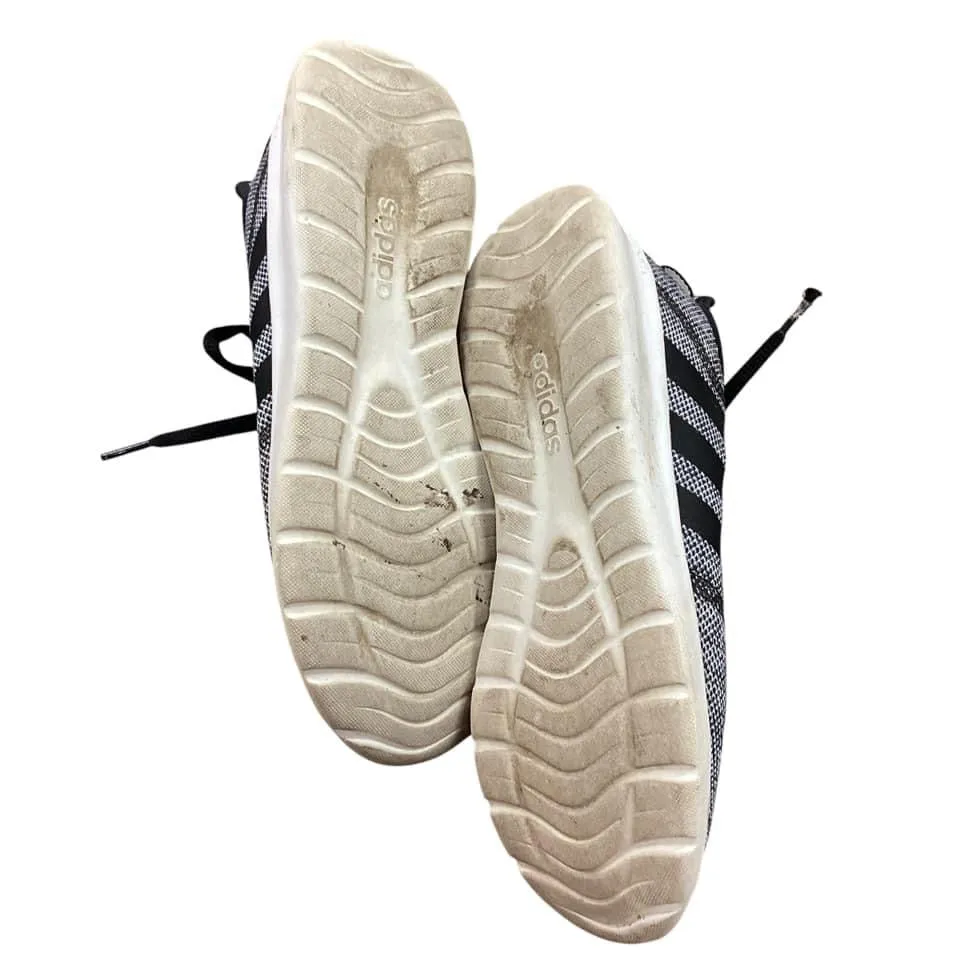 ADIDAS BLACK WHITE SNEAKERS (#143) SIZE 9