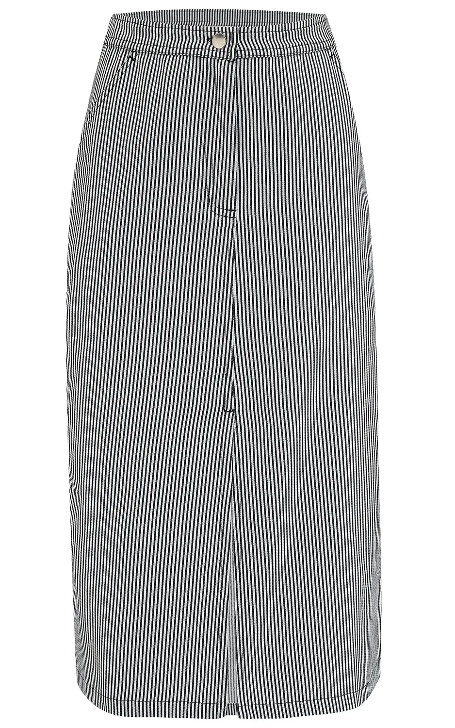 Amaya Midi Skirt Monochrome Stripe