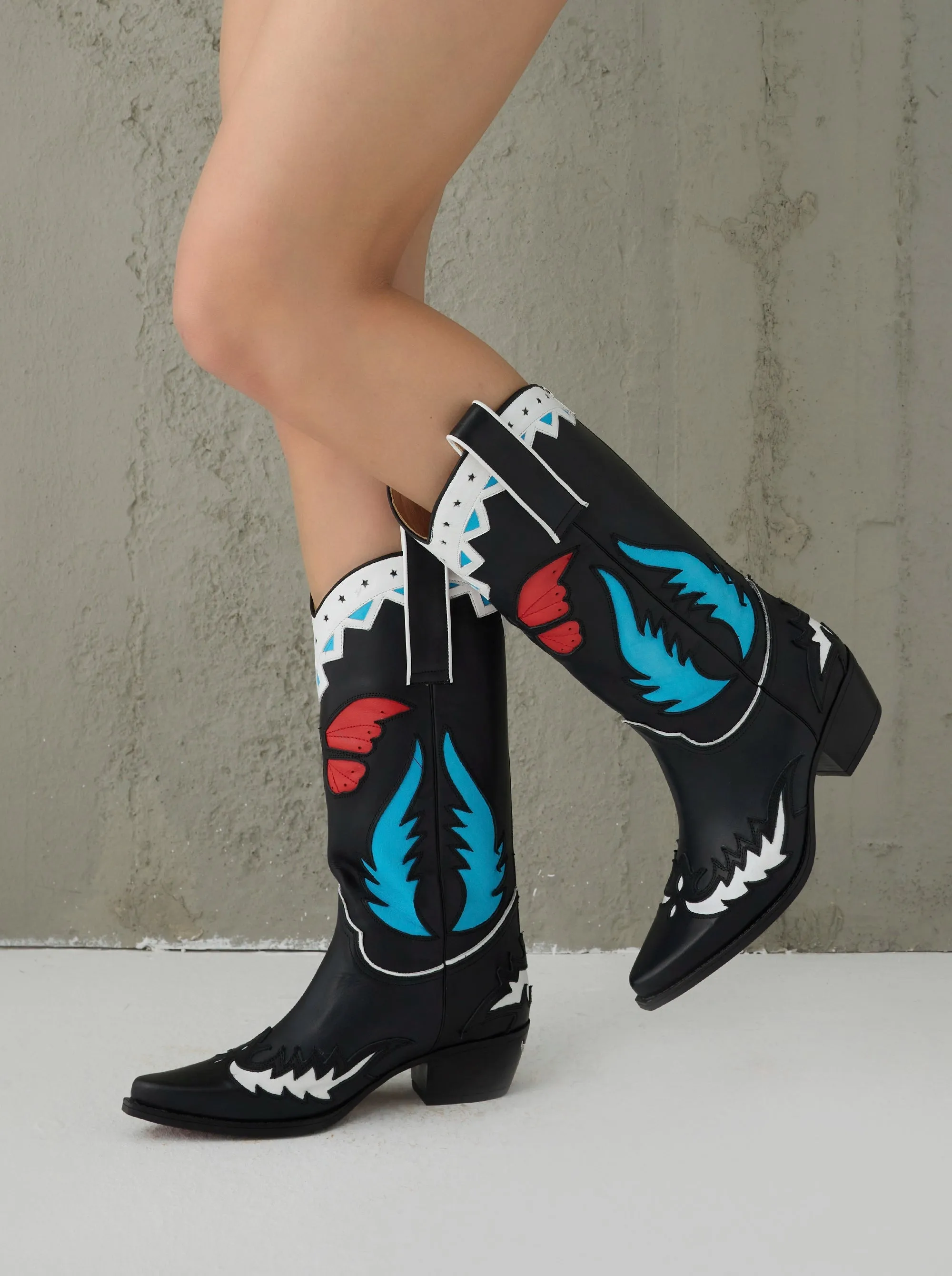 ANGEL MULTI COLOR COWBOY BOOTS
