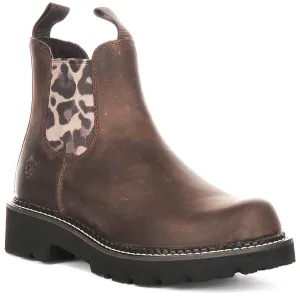 Ariat Fatbaby Twin Gore Chelsea Boots In Tan Brown For Women