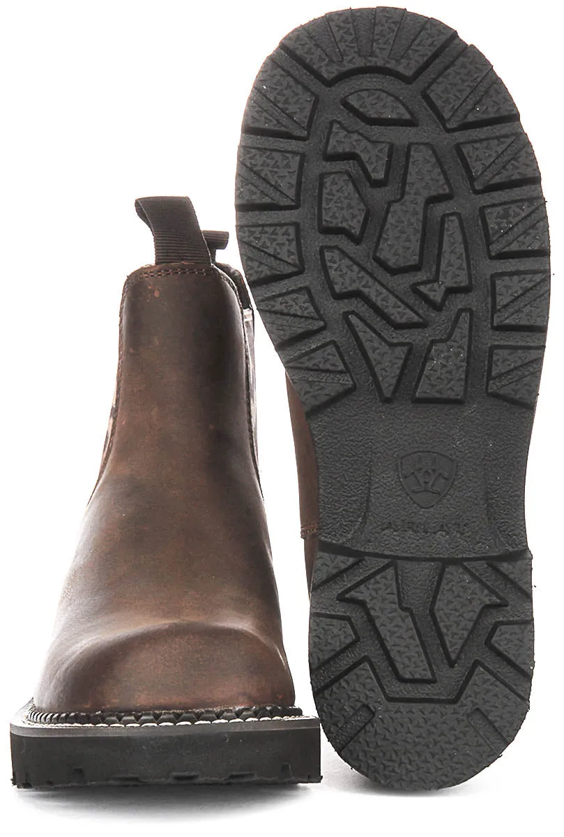 Ariat Fatbaby Twin Gore Chelsea Boots In Tan Brown For Women