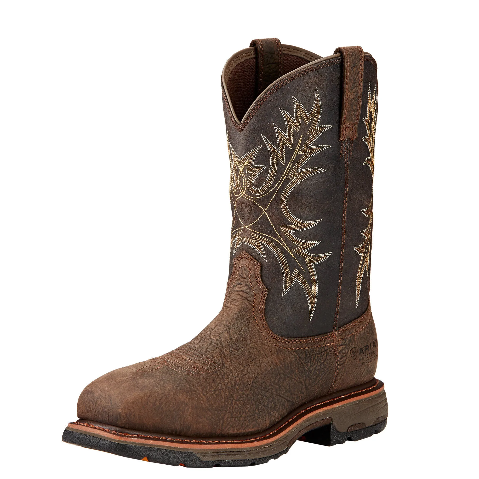 ARIAT Men's WorkHog H2O Composite Toe Boot - Bruin Brown/Coffee