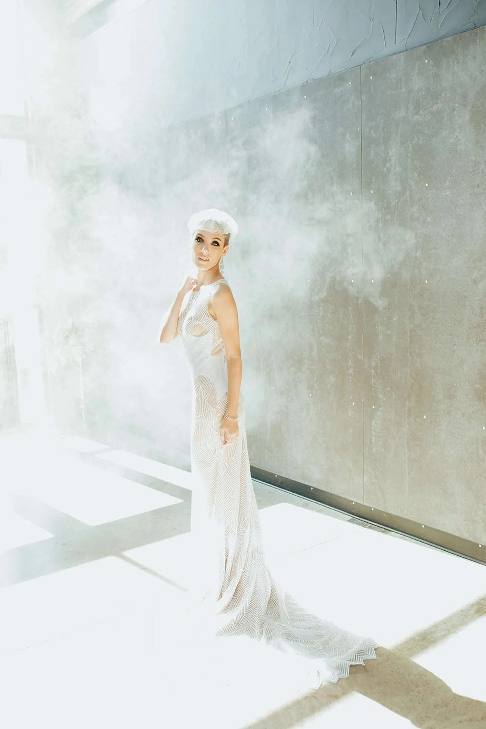 Art Deco Sequin Fit & Flare Wedding Dress | Irene