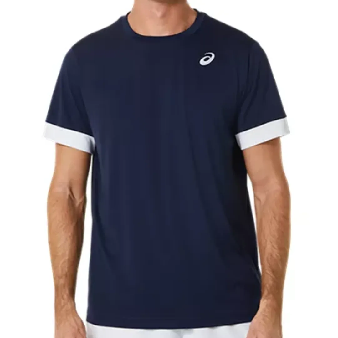 Asics Men Court SS Top - Midnight/Brilliant White