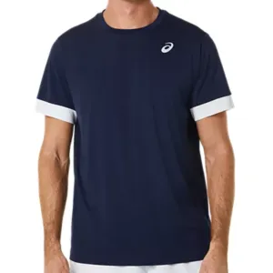 Asics Men Court SS Top - Midnight/Brilliant White