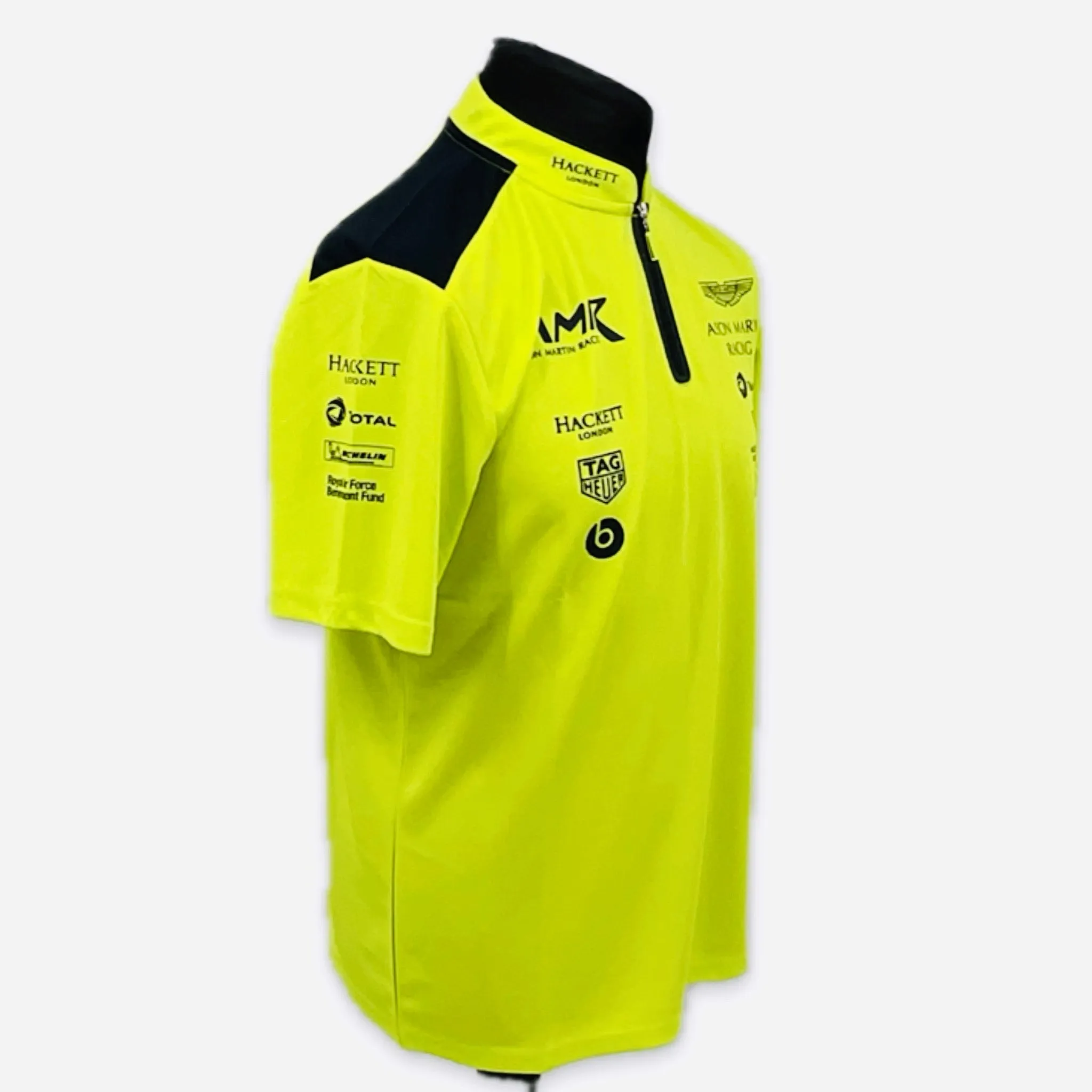 Aston Martin Racing AMR Le Mans Team Official Teamwear Race Day Polo Shirt- Lime Green Early 2018-Brand New