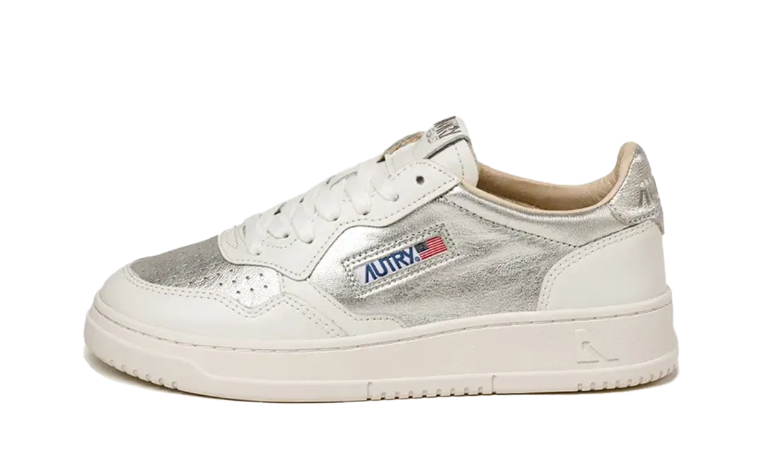 Autry Action Shoes Medalist Low Canvas "White Silver" (W)