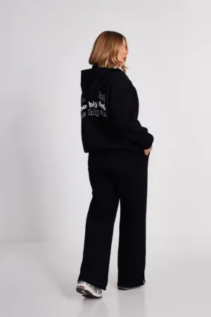 Black Bly Club Zip Hoodie
