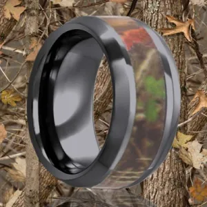 Black Diamond Ceramic Ring with Camouflage Inlay