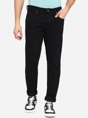 Black Solid Straight Fit Jeans | Greenfibre