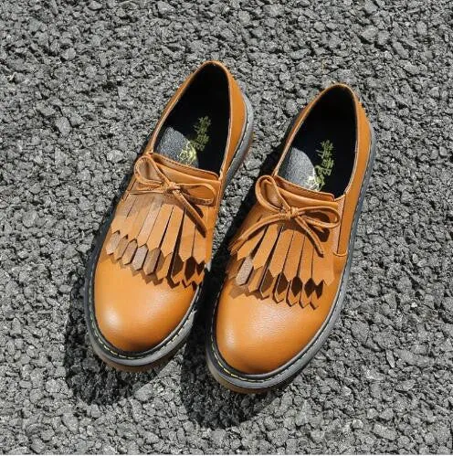 Brand Shoes Woman Print Brogue Oxford Shoes National Style PU Flats Shoes Bohemia Moccasins Ladies Shoes