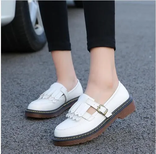 Brand Shoes Woman Print Brogue Oxford Shoes National Style PU Flats Shoes Bohemia Moccasins Ladies Shoes