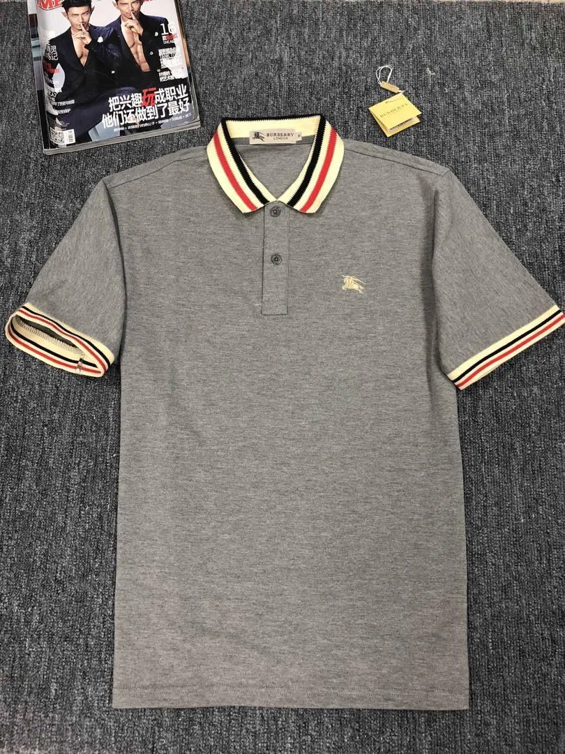 Burberry Custom Fit Short Sleeve Polo-Ash