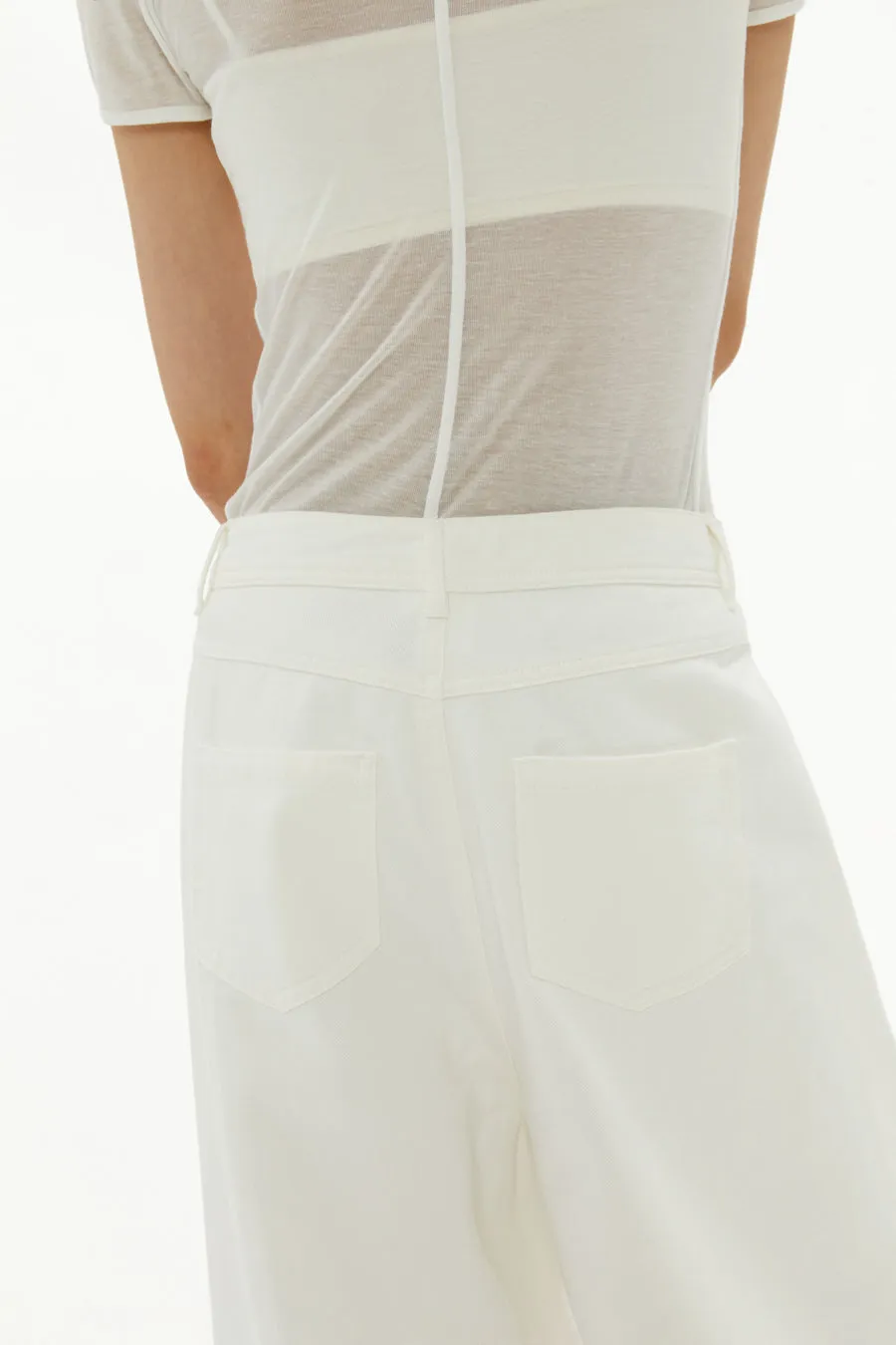by DOE - Cotton Low-Rise Wide-Leg Pants