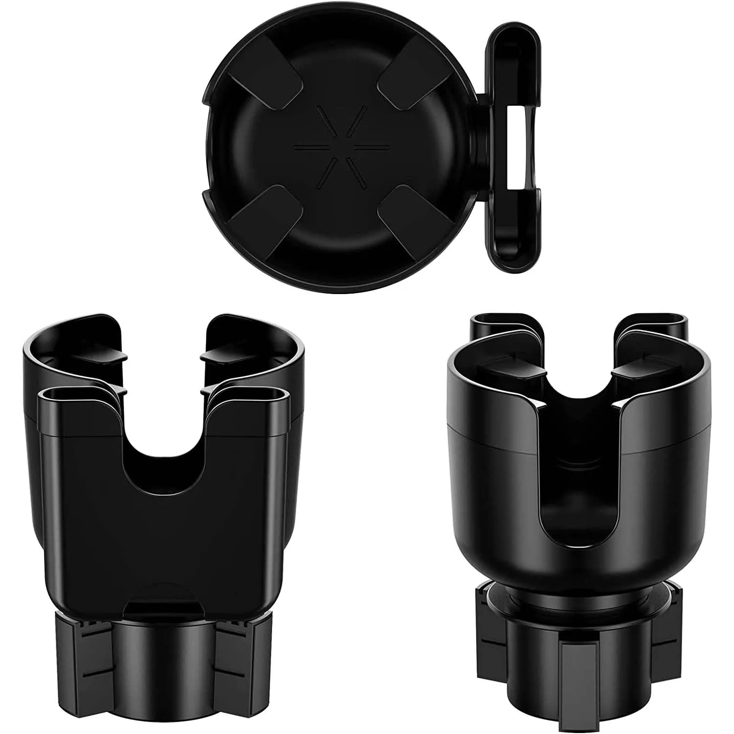 Car Cup Holder 2-in-1, Custom-Fit For Car, Car Cup Holder Expander Adapter with Adjustable Base, Car Cup Holder Expander Organizer with Phone Holder WAHA233