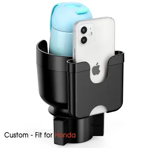 Car Cup Holder 2-in-1, Custom-Fit For Car, Car Cup Holder Expander Adapter with Adjustable Base, Car Cup Holder Expander Organizer with Phone Holder WAHA233