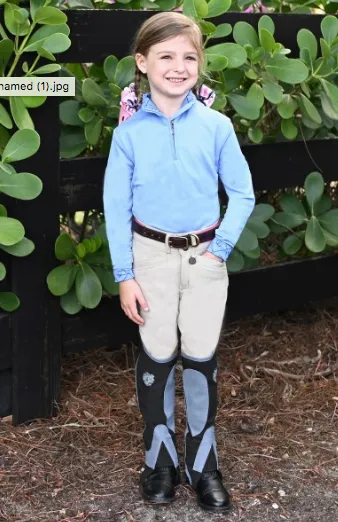 Celebrity EuroWeave™ DX Euro Seat Front Zip Knee Patch Breeches - Child's