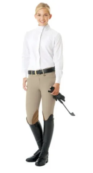 Celebrity EuroWeave™ DX Euro Seat Front Zip Knee Patch Breeches - Child's