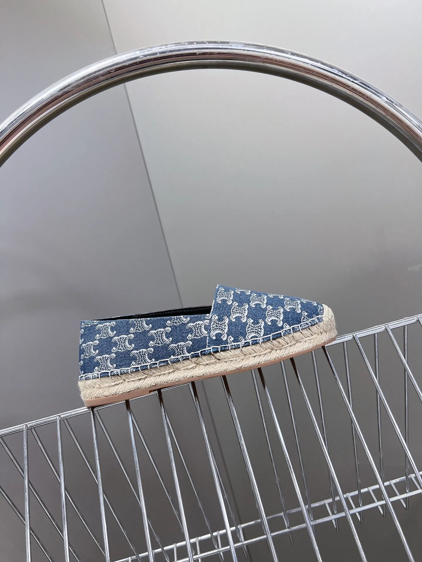 CELINE Espadrillas Loafers Blue Denim 285935