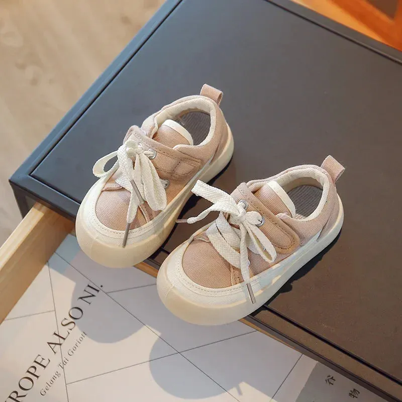 Children's Canvas Shoes Kids Casual Sneakers for Boys Girls Toddlers Little Girl Sneakers Candy Color Soft Anti-slip Zapatillas