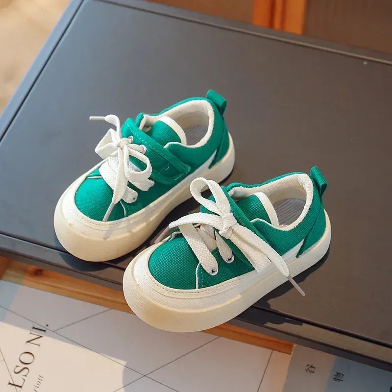 Children's Canvas Shoes Kids Casual Sneakers for Boys Girls Toddlers Little Girl Sneakers Candy Color Soft Anti-slip Zapatillas