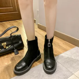 Children's Single Boots Flat Small Short Fashion Thin