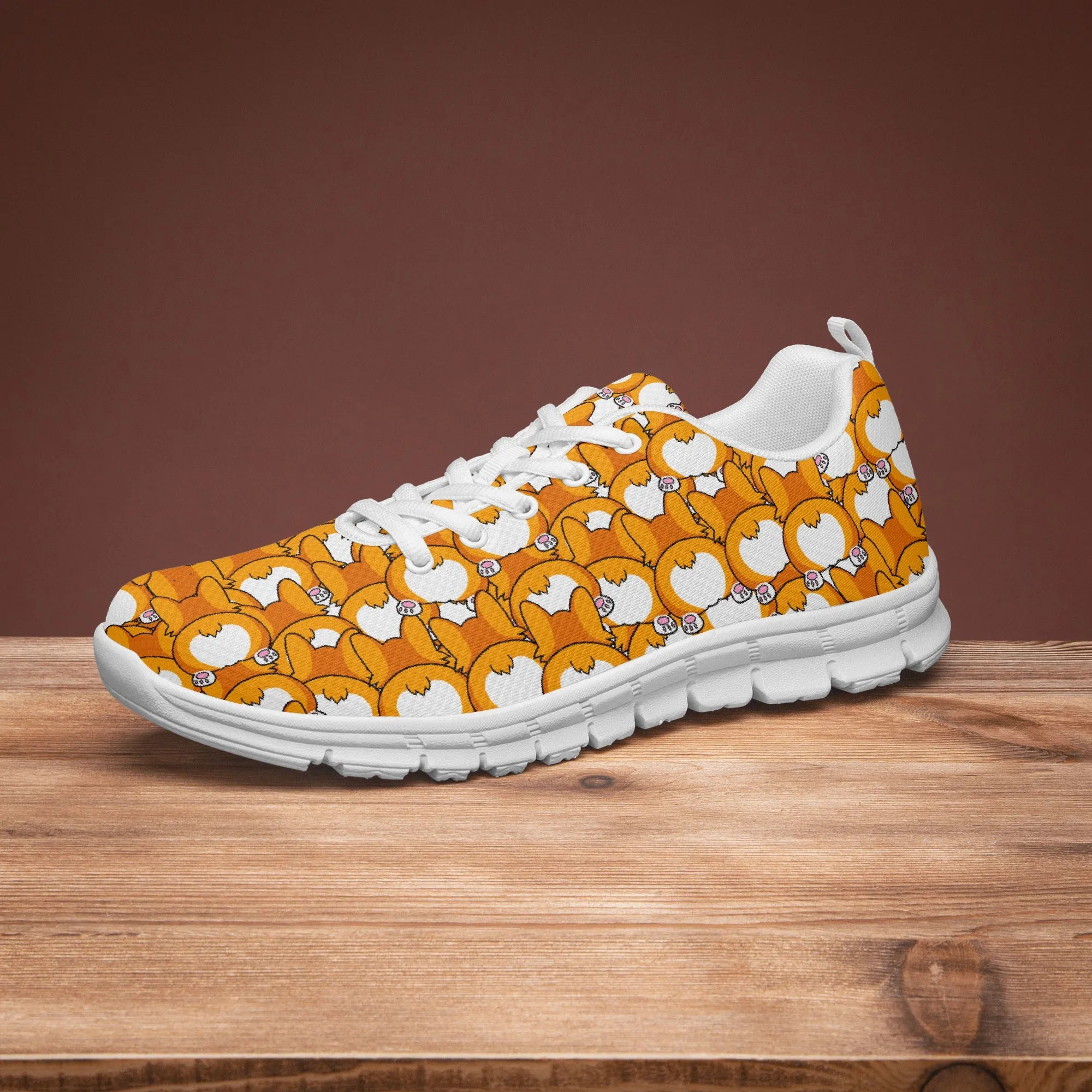 Corgi Butt Sneakers for Men Women, Running Shoes For Corgi Dog Lovers