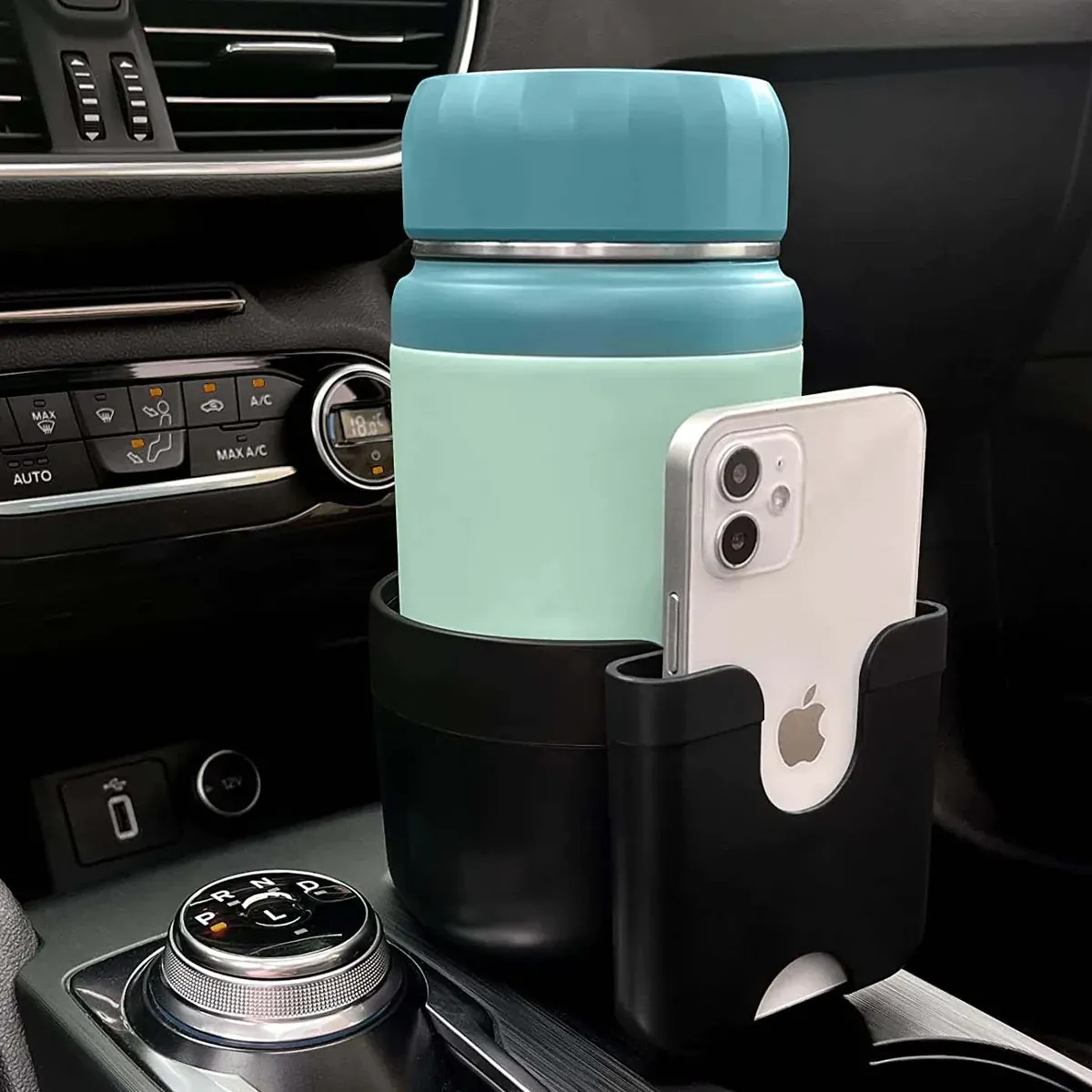 Custom Car Cup Holder 2-in-1 Car Cup Holder Expander Adapter with Adjustable Base