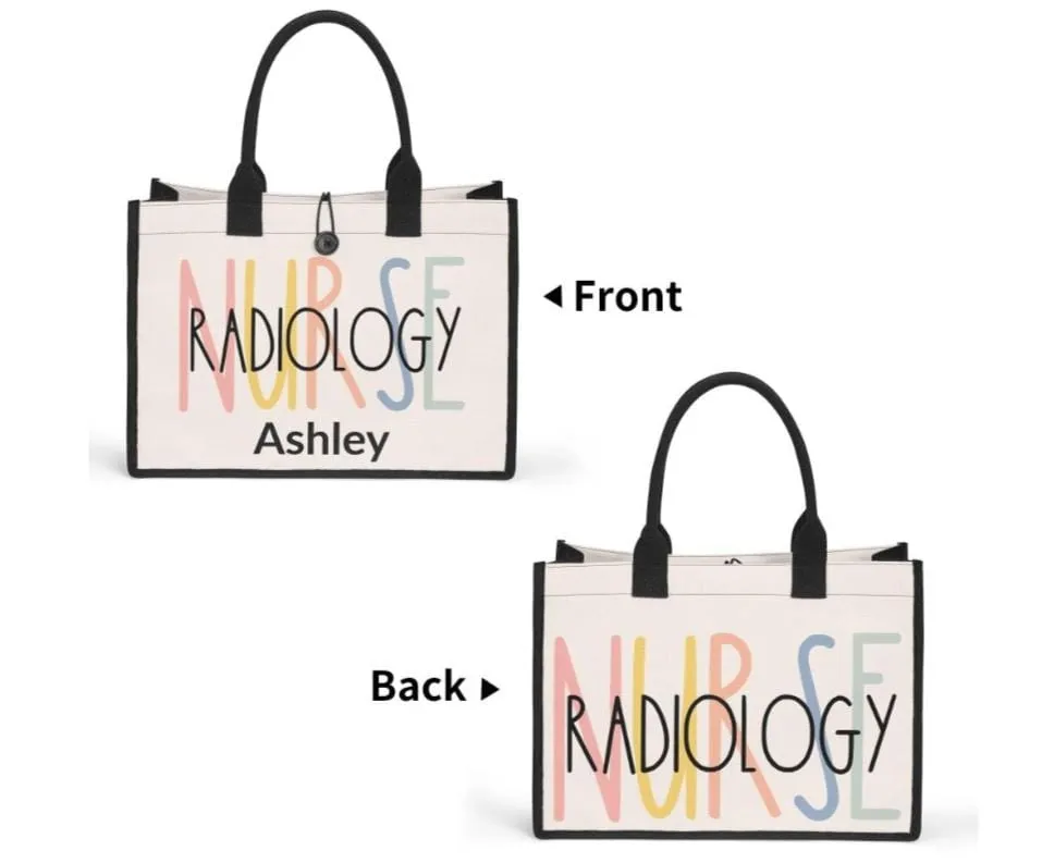 Custom Nurse Premium Canvas Tote Bag