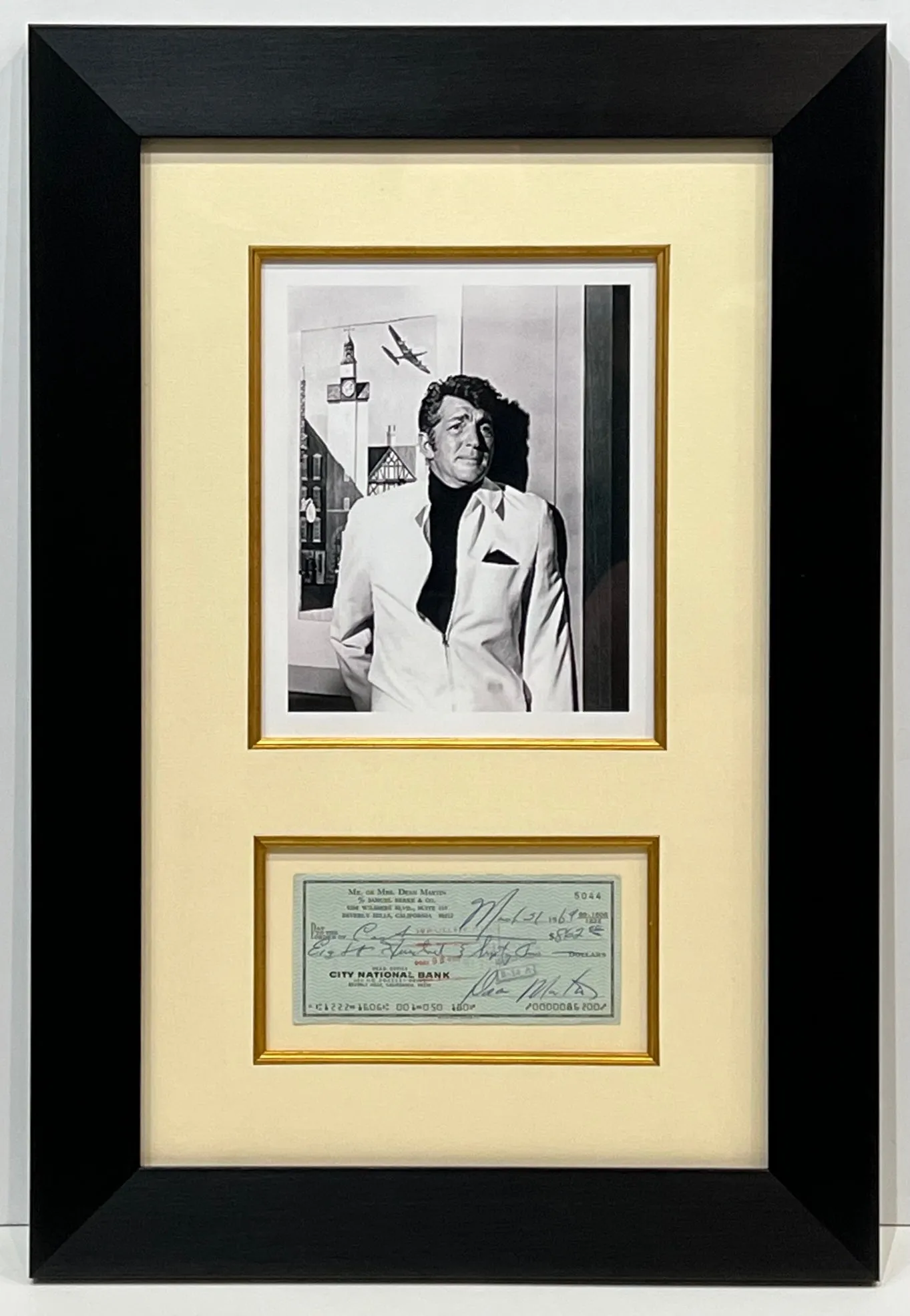 DEAN MARTIN HAND-SIGND CHECK WITH PHOTO