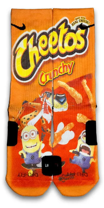 Despicable Cheetos Custom Elite Socks