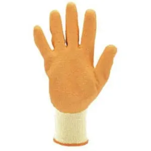 Draper Heavy Duty Latex Coated Work Gloves, Extra Large, Orange (Pack Of 10) Dr-82751