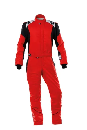 Driving Suit - PRO-TX Series - 1-Piece - SFI 3.2A/5 - Multi-Layer - Fire Retardant Fabric - Red / Black - Large - Each