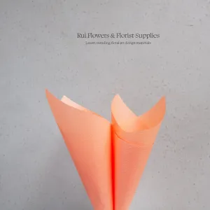 Embossed Flower Wrapping Paper Peach Pack 20 (60x60cm)