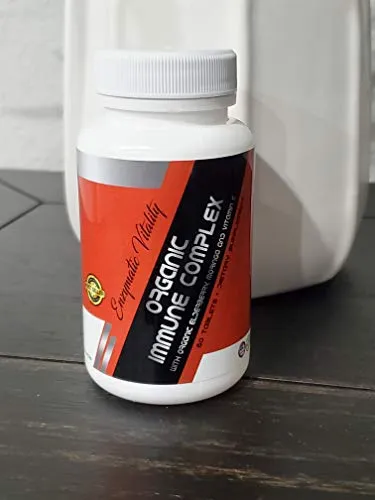 Enzymatic Vitality Organic Immune System Booster - Vitamina C - Orgánica de la Moringa - Orgánica de jengibre y extracto de ajo orgánico