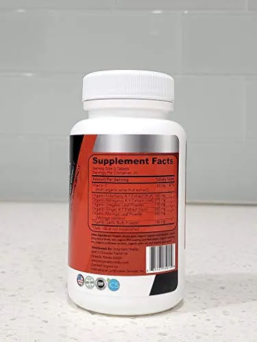 Enzymatic Vitality Organic Immune System Booster - Vitamina C - Orgánica de la Moringa - Orgánica de jengibre y extracto de ajo orgánico