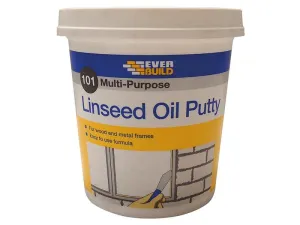 Everbuild 101 Multi-Purpose Linseed Oil Putty Natural 1Kg