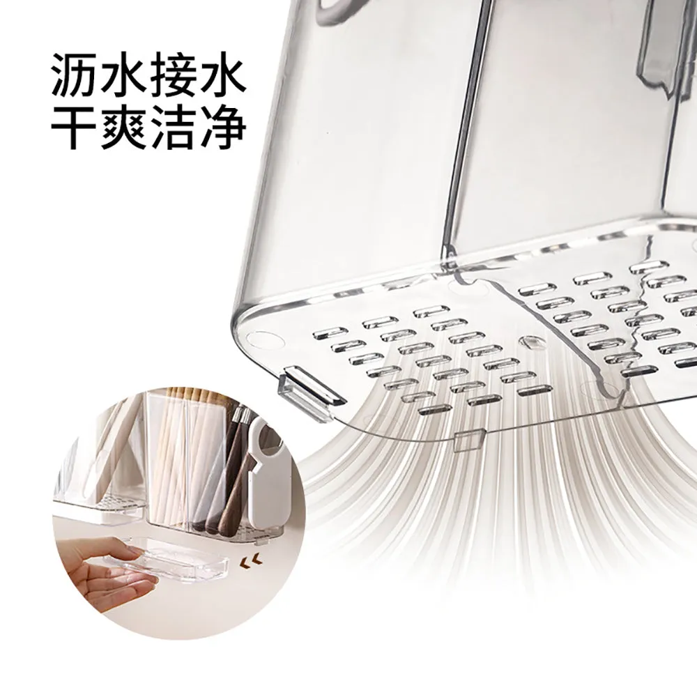 Fasola Draining Chopstick Holder - Transparent White