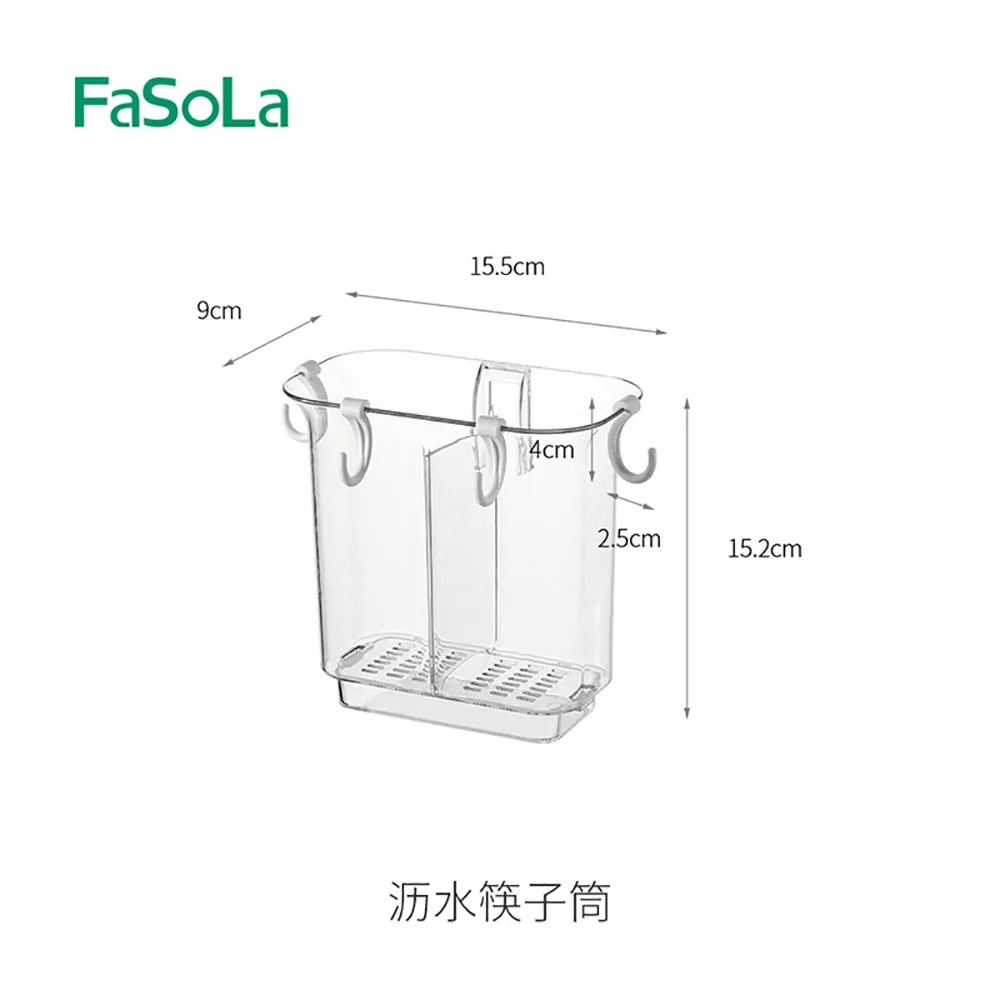 Fasola Draining Chopstick Holder - Transparent White