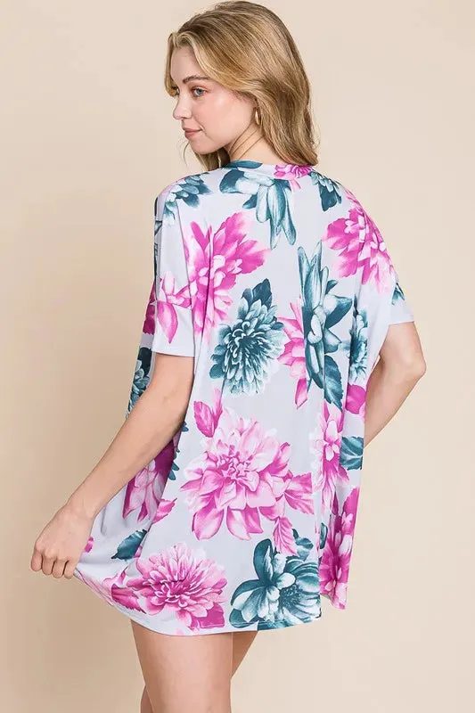 Flower Bomb Short Sleeve Top