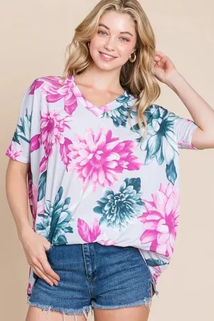 Flower Bomb Short Sleeve Top