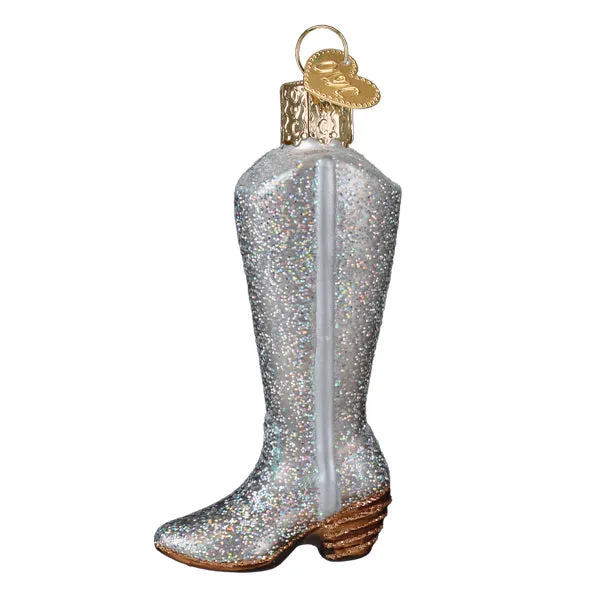 Glittered Boot Ornament