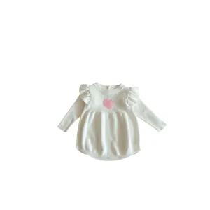 Heart Embroidered Pattern Ruffle