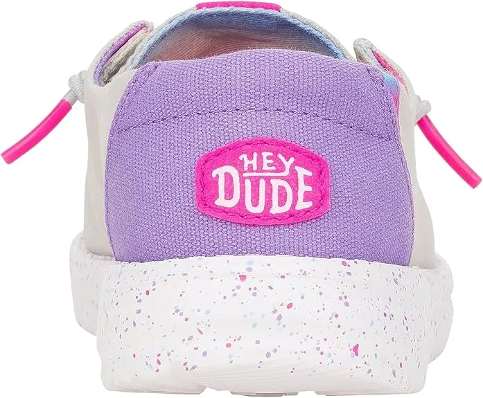 Hey Dude Kids Wendy Color Fun (Little Kid/Big Kid) - Shoes for Kids - Comfy Canvas Upper - Rubber Outsole