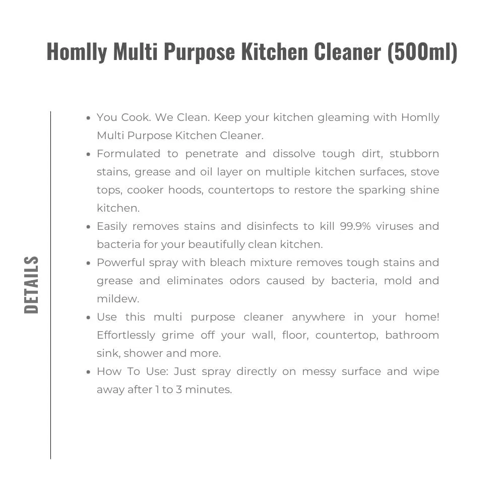 Homlly Multi Purpose Kitchen Cleaner (500ml)